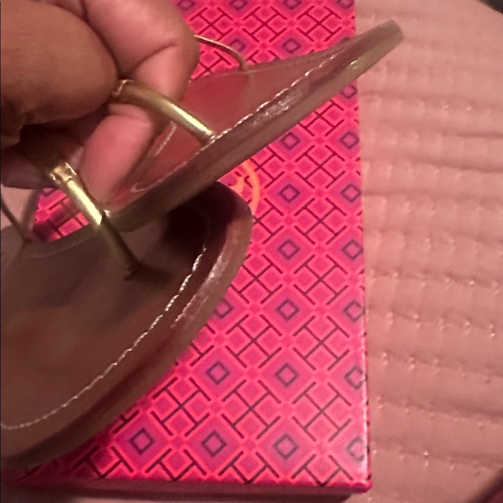 Tory Burch Metallic Gold Sandals - Picture 4 of 6